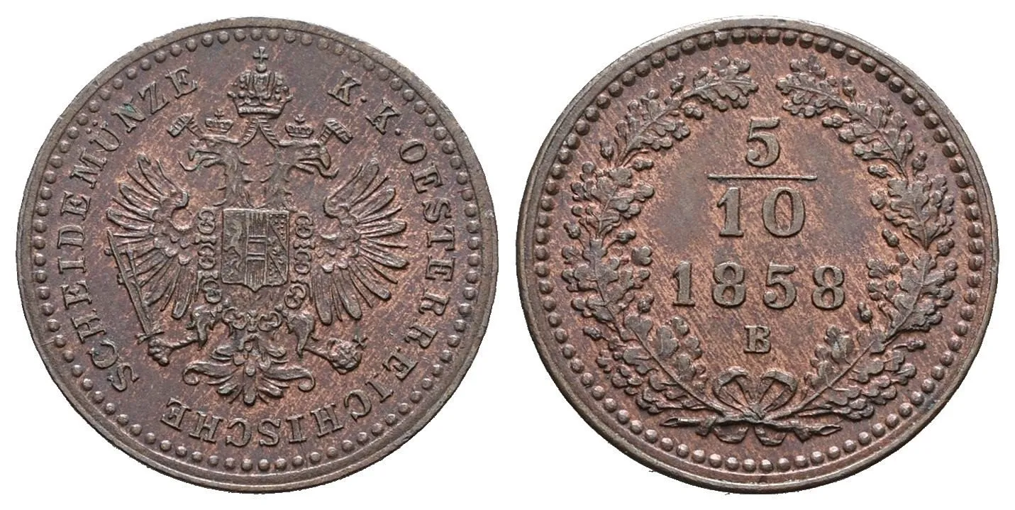 Rakouská a spolková měna, 1857 - 1892 — 1