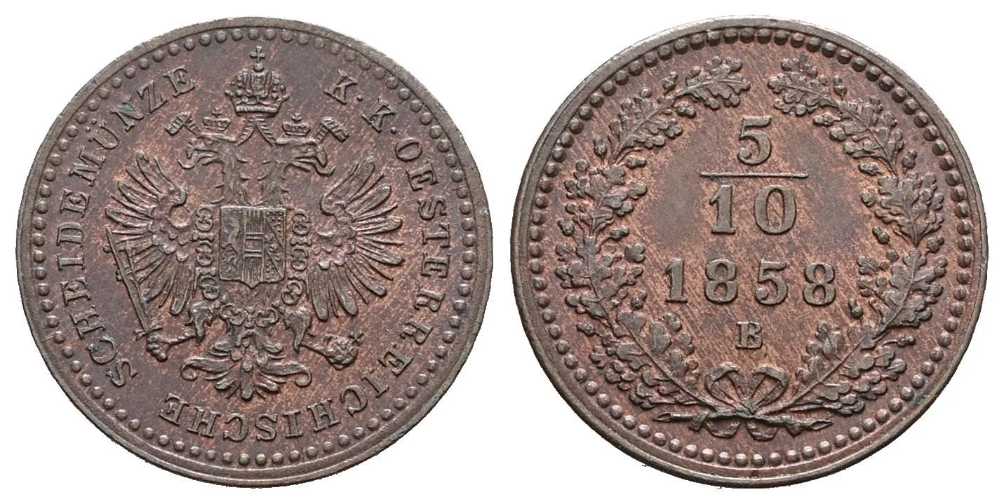 Rakouská a spolková měna, 1857 - 1892 — 1