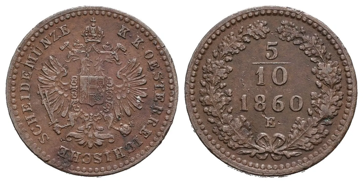 Rakouská a spolková měna, 1857 - 1892 — 1
