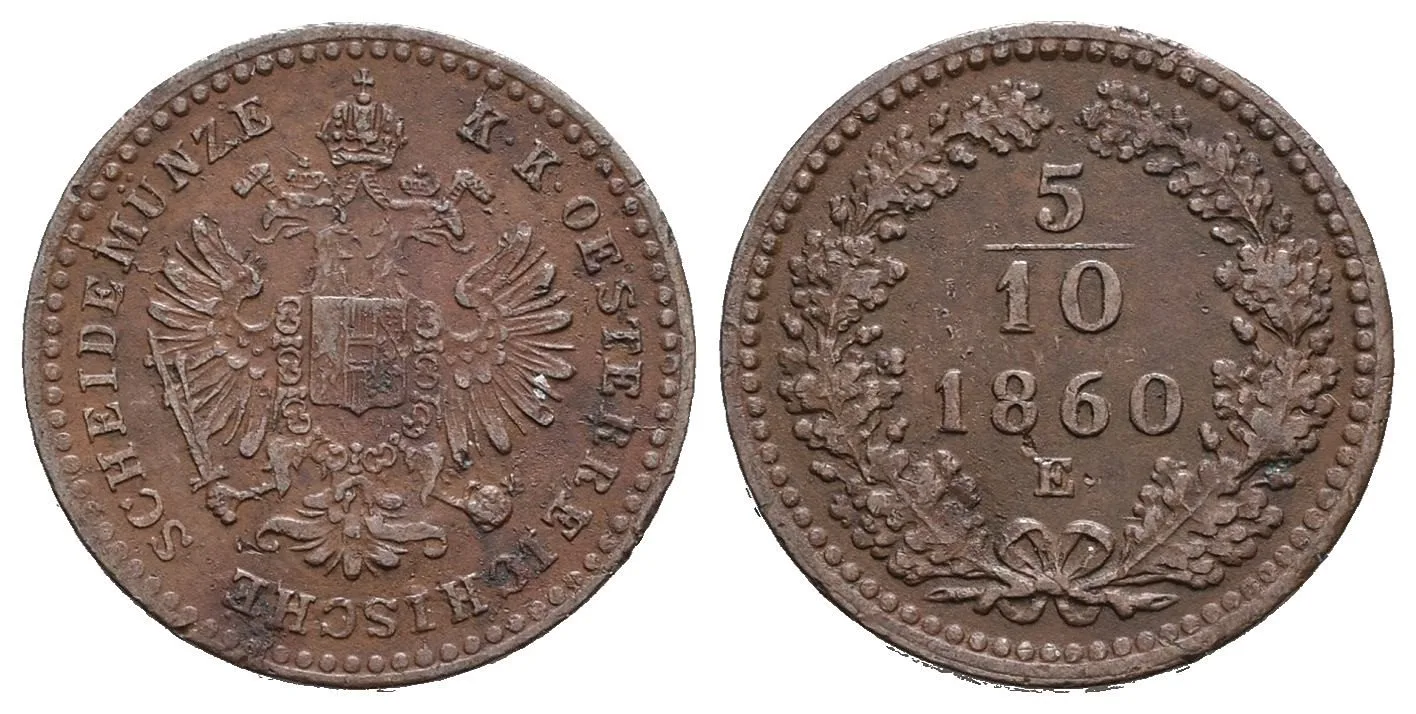 Rakouská a spolková měna, 1857 - 1892 — 1