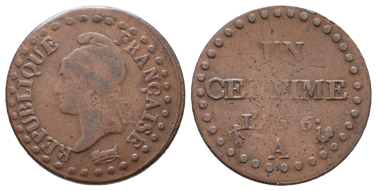 Francie - II. Republika, Centime rok 6 (1797 - 98)
