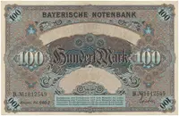 Německo, Bayern, 100 Mark 1900, Ros.BAY3 - fotografie 2