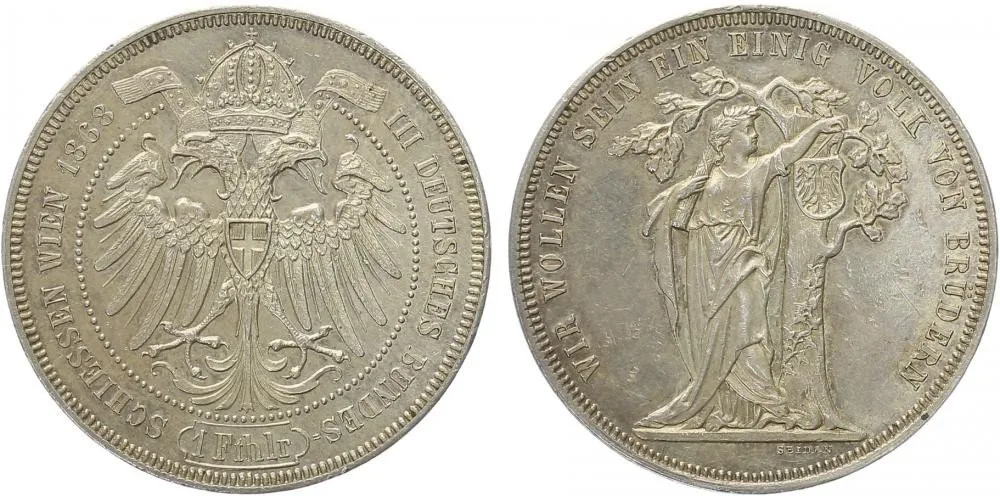 Rakouská a spolková měna, 1857 - 1892 — 1