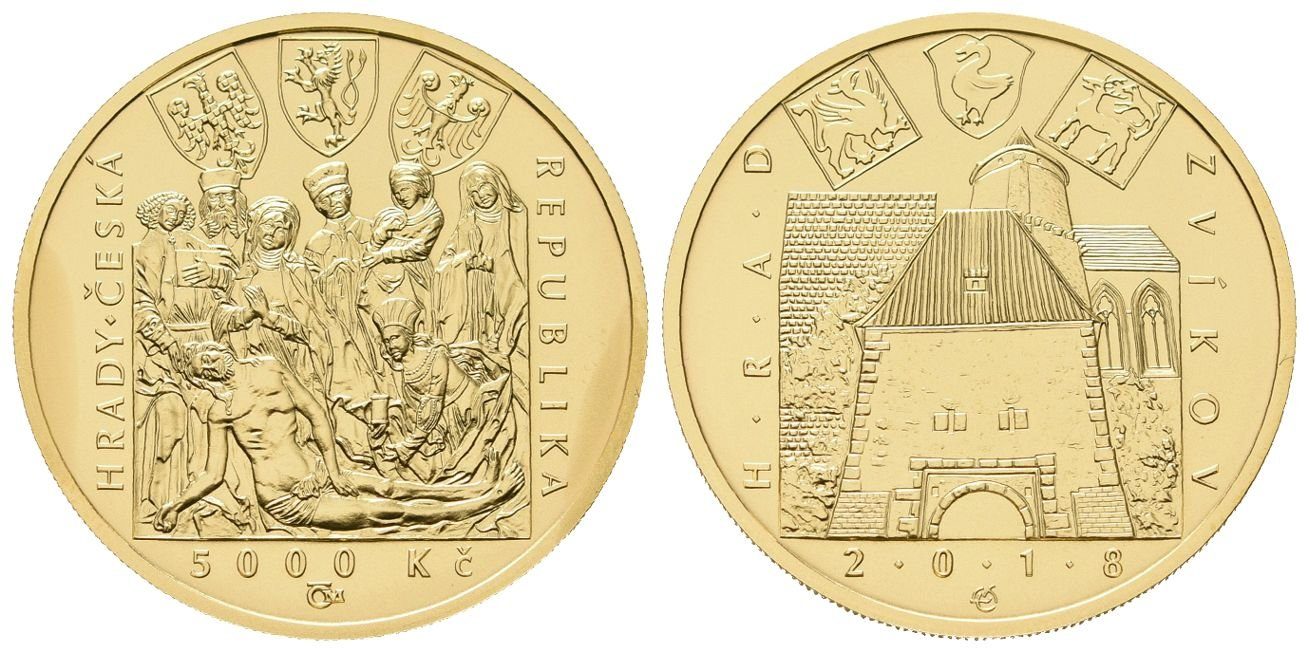 5000 Kč 2018 - Hrad Zvíkov, běžná kvalita