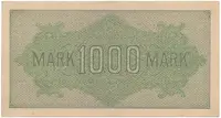 Německo, 1000 Mark 1922, vod. Gitter, zelené 6-místné číslo, Ro.75m - fotografie 2