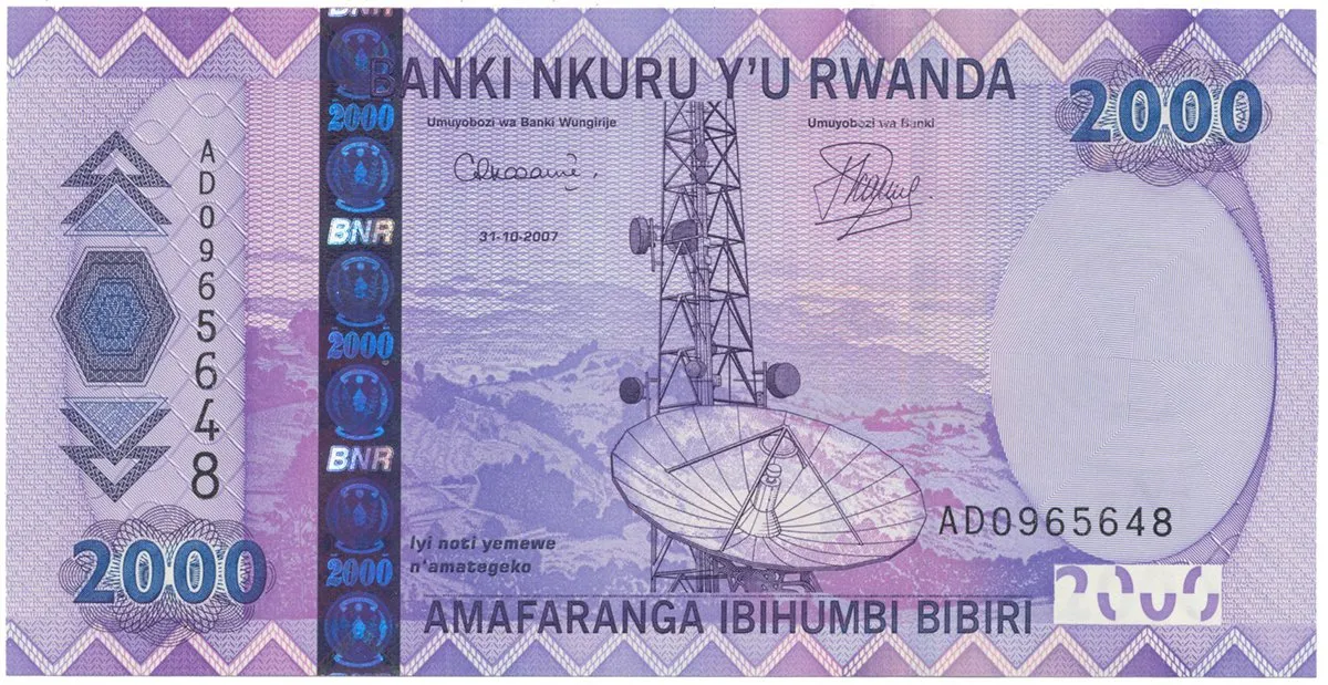 Rwanda, 2000 Francs 2007, P.36a