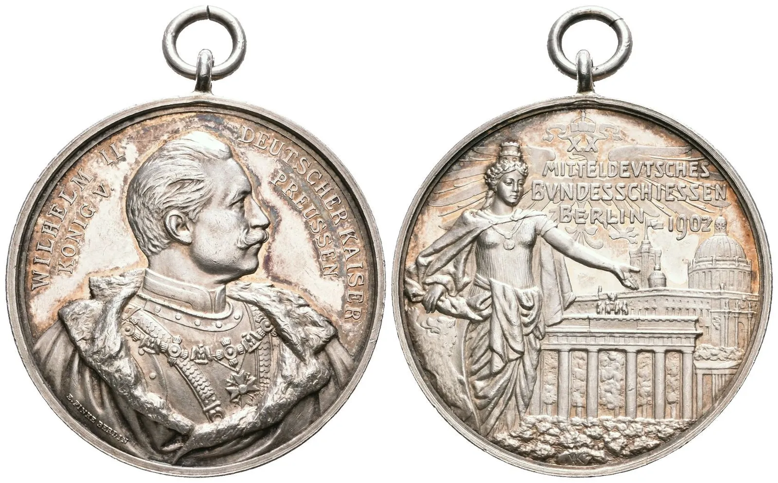 AR Medaile 1902 (Finke) - XX. Středoněmecké spolkové střelby v Berlíně. — 1