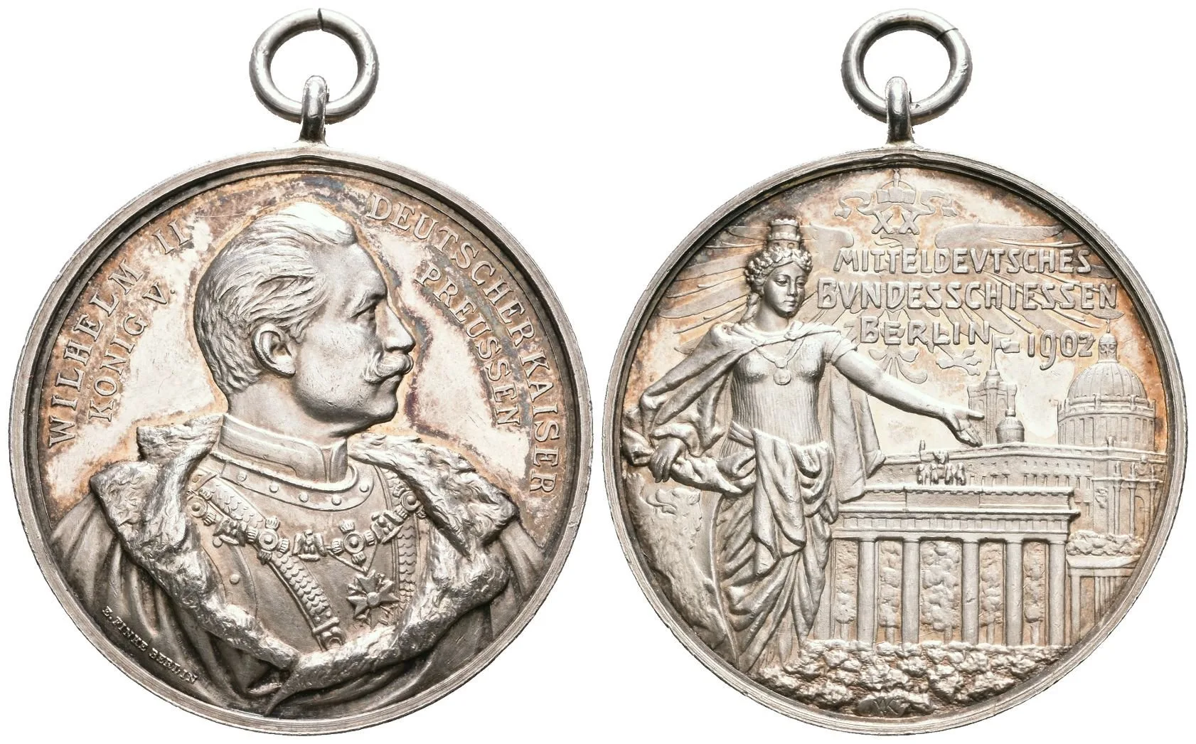 AR Medaile 1902 (Finke) - XX. Středoněmecké spolkové střelby v Berlíně. — 1