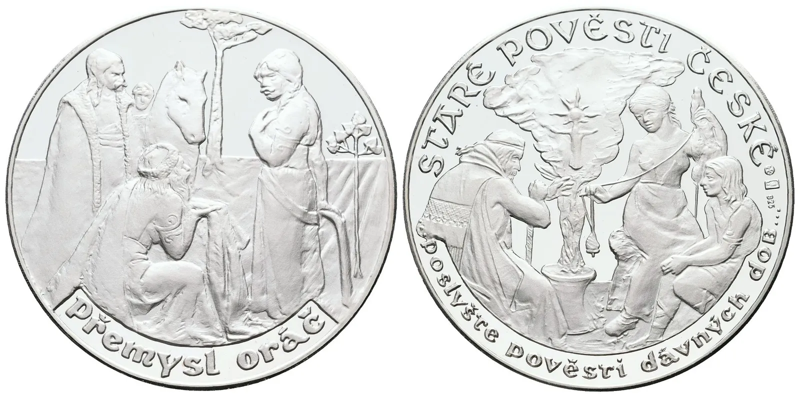 Stříbrná investiční medaile - Staré pověsti české - Přemysl Oráč- Ag 20 g - 925/1000