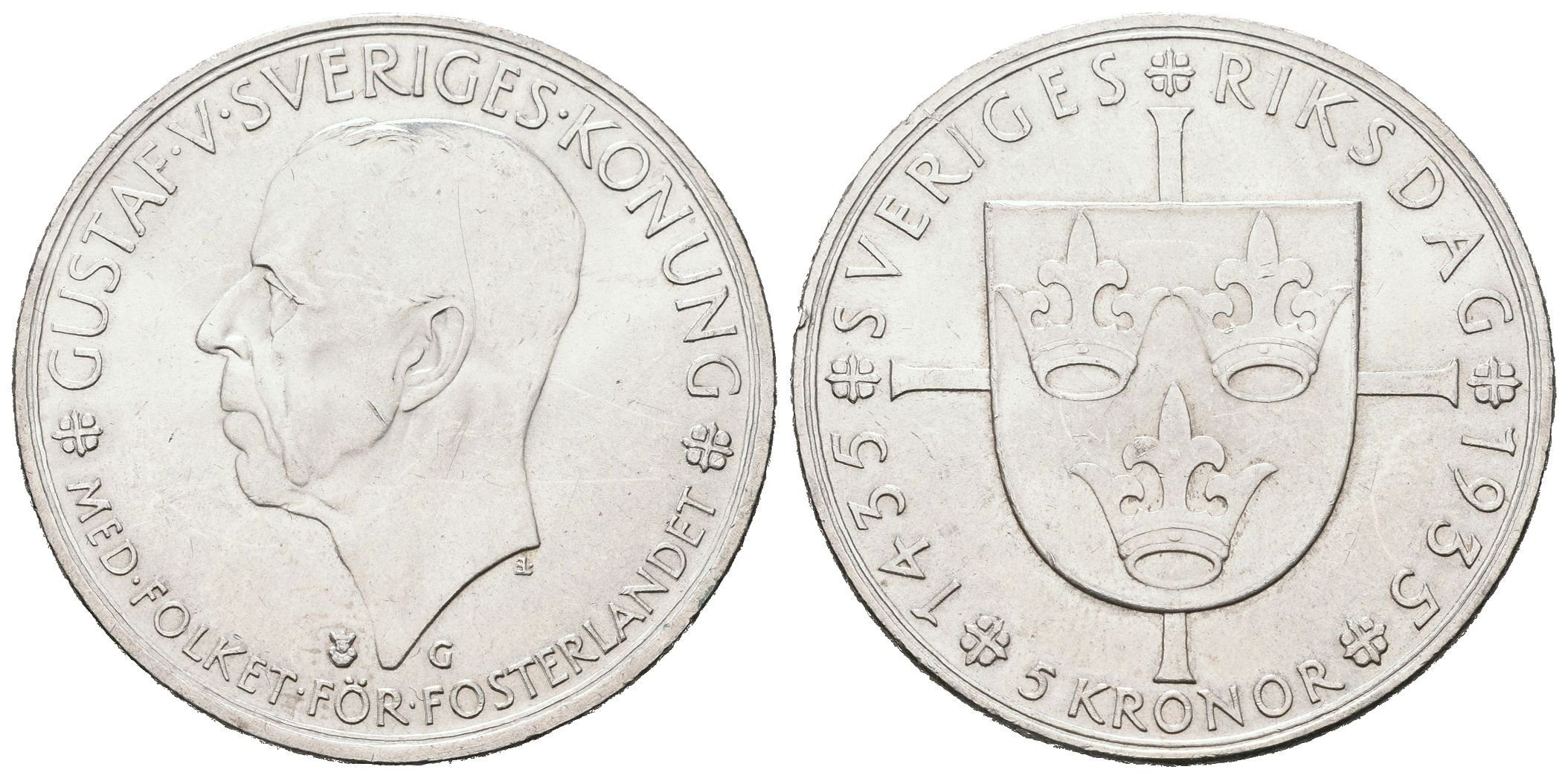 Švédsko, 5 Korun 1935