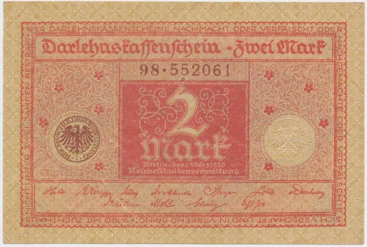 Německo, 2 Mark 1920, Ro.65b