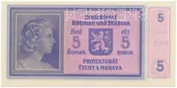 5 Koruna b.d. (1940), série B, SPECIMEN, Hej.31a.S1 - fotografie 2