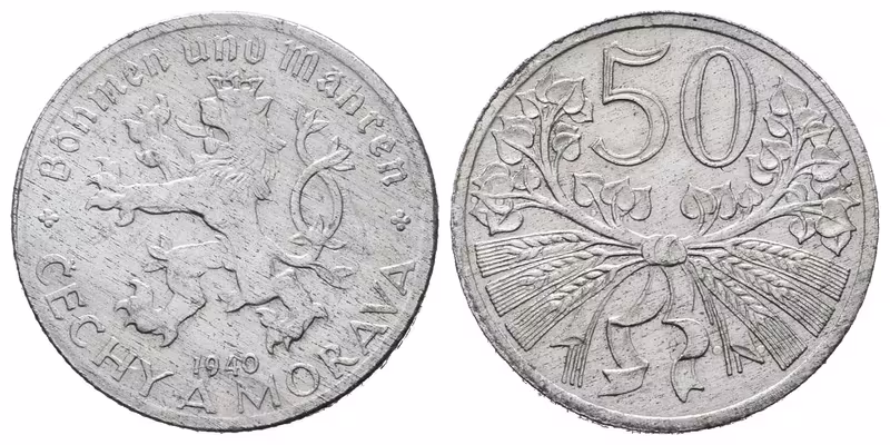 50 Haléř 1940, krásná zachovalost