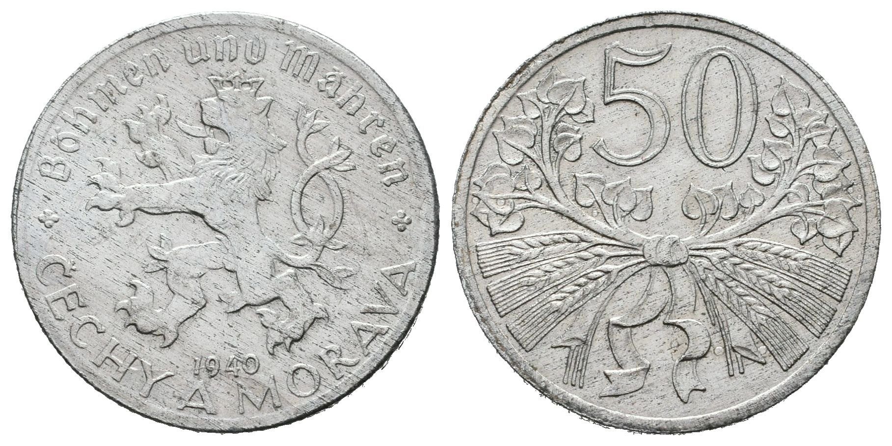 50 Haléř 1940, krásná zachovalost