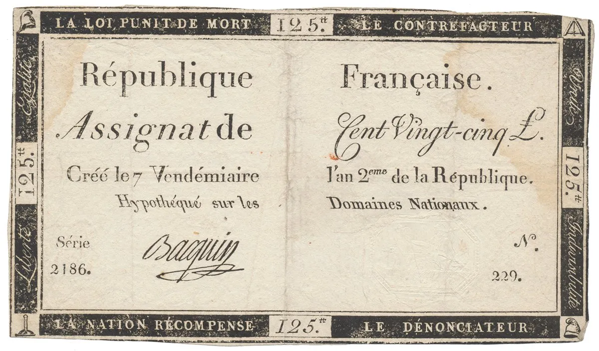 Francie, 125 Livres 1793, P.A74