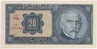 20 Koruna 1926, série Chg, SPECIMEN, Hej.21c2.S1