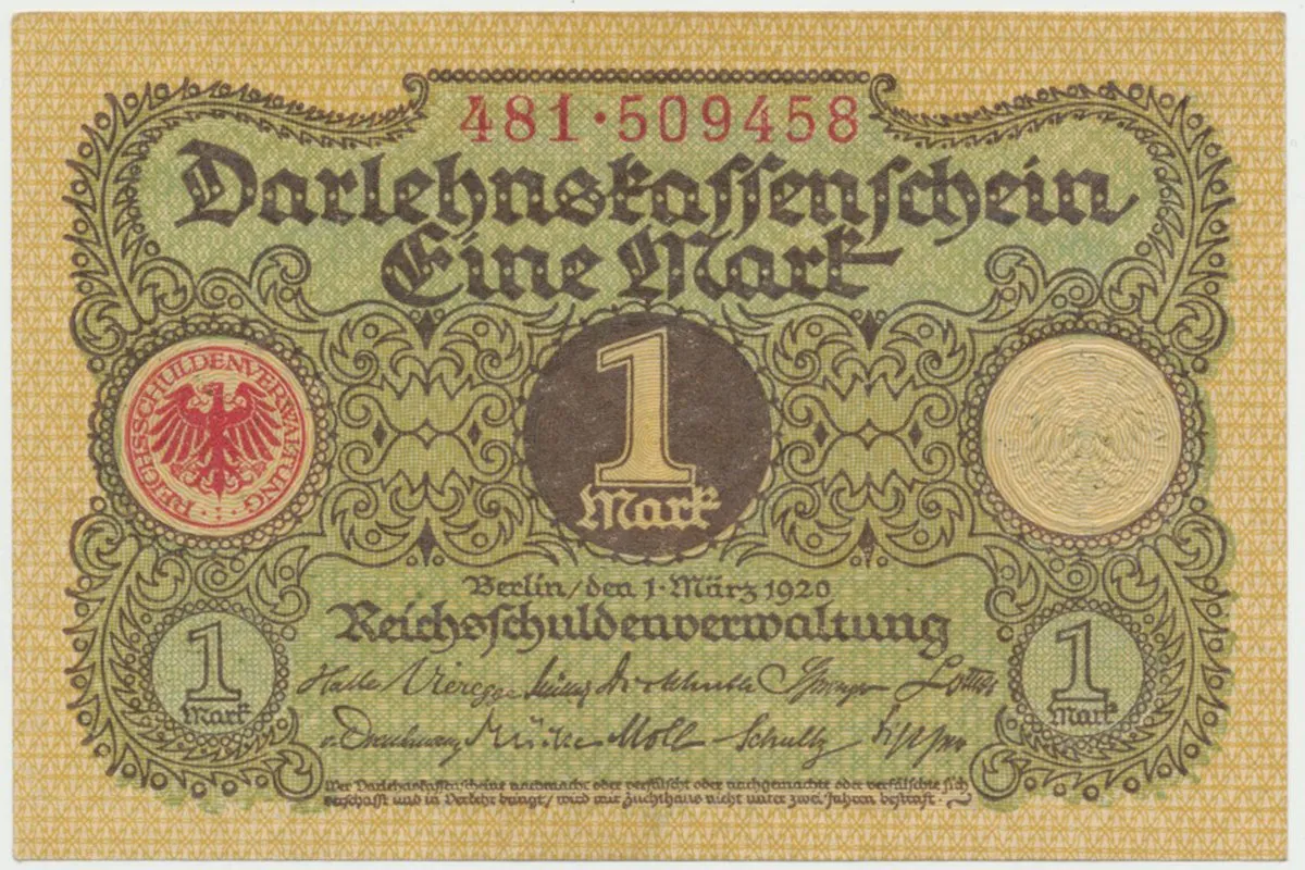 Německo, 1 Mark 1920, Ro.64