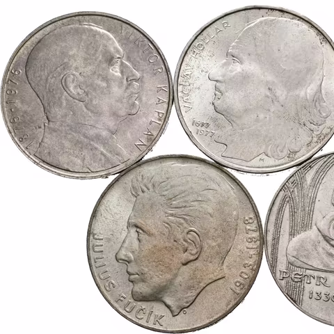 Soubor mincí 100 Kčs 1976 - Viktor Kaplan, 1977 - Hollar,