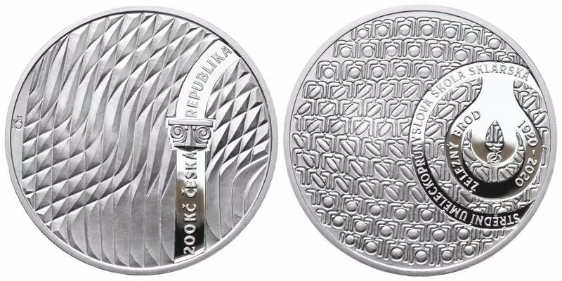 200 Kč 2020 - Střední uměleckoprůmyslová škola sklářská, PROOF