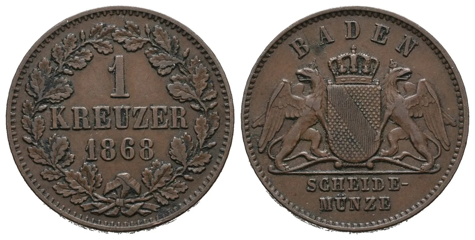Baden, 1 Krejcar 1868