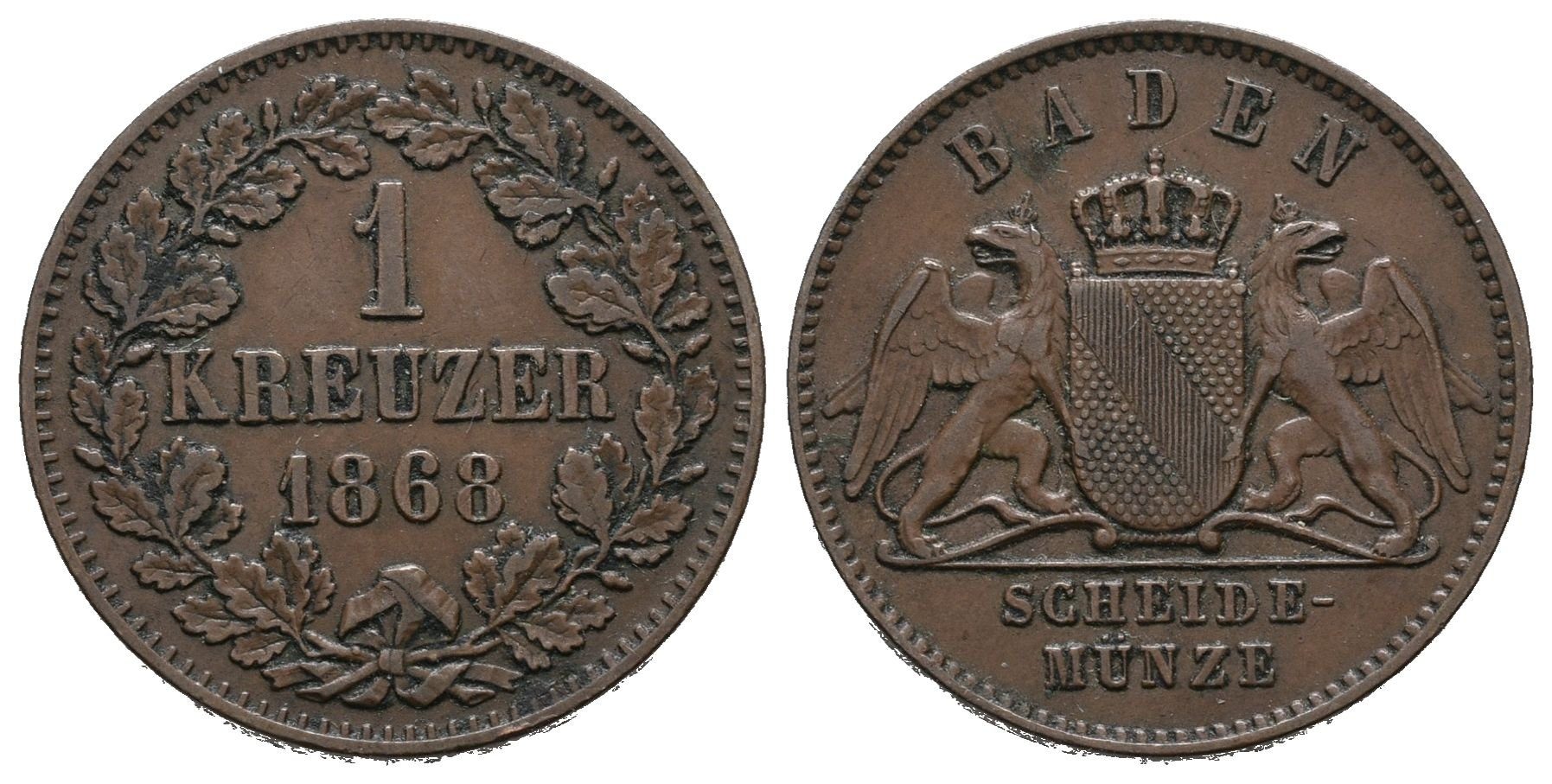 Baden, 1 Krejcar 1868