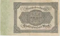 Německo, 50000 Mark 1922, Ro.079c - fotografie 2