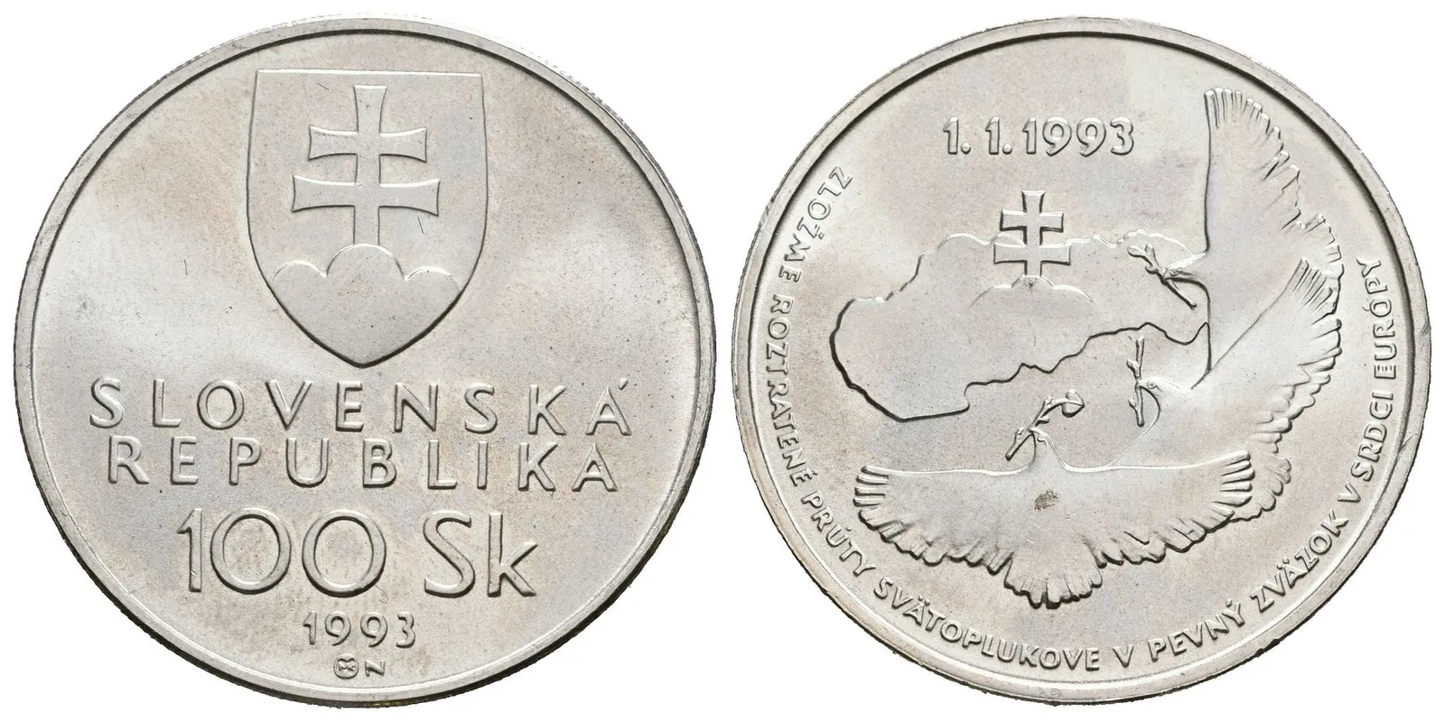 100 Sk 1993 - Vznik Slovenské republiky, Aurea.S11, Nov.1 — 1