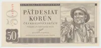 Československo, 50 Koruna 1950, II. vydání, Hej.88a
