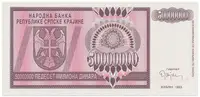 Chorvatsko - Srbská Krajina, 50.000.000 Dinara 1993, anulát, A 0000000, P.R14 - fotografie 2