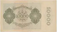 Německo, 10.000 Mark 1922, firemní 6-místný číslovač, Ro.69c - fotografie 2