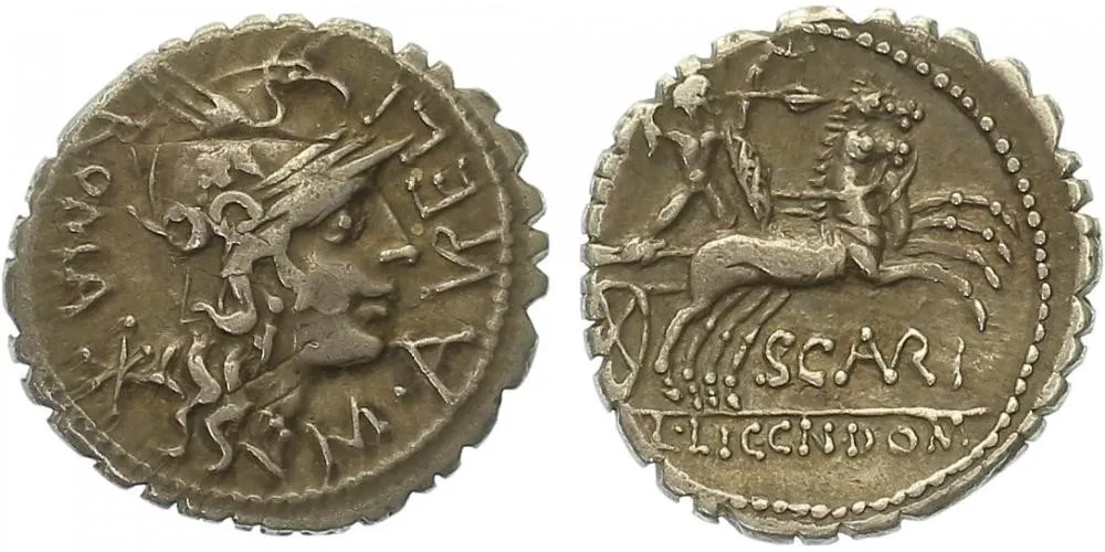 L. Licinius Crassus, Cn. Domitius Ahenobarbus, M. Aurelius Scaurus, L. Cosconius, — 1