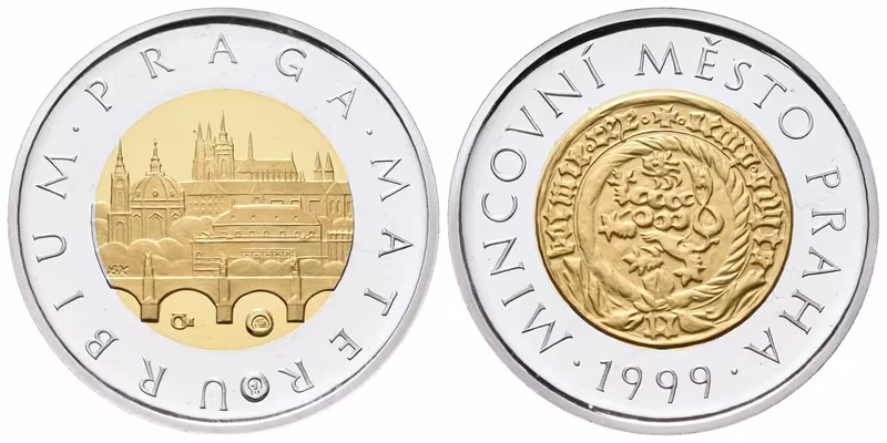 Medaile 1997 - Motiv 50 Kč - Mincovní město Praha