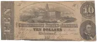 CSA, 10 Dollar 1862, P.52
