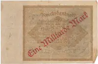 Německo, 1 Milliarde Mark 1923, Ro.110b - fotografie 2