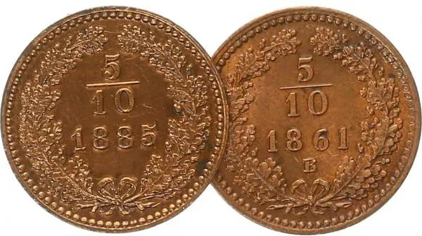 Rakouská a spolková měna, 1857 - 1892 — 1