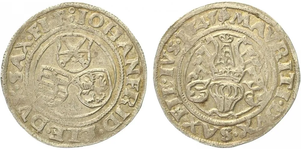 Sasko, Johann Friedrich a Moritz, 1541 - 1547 — 1