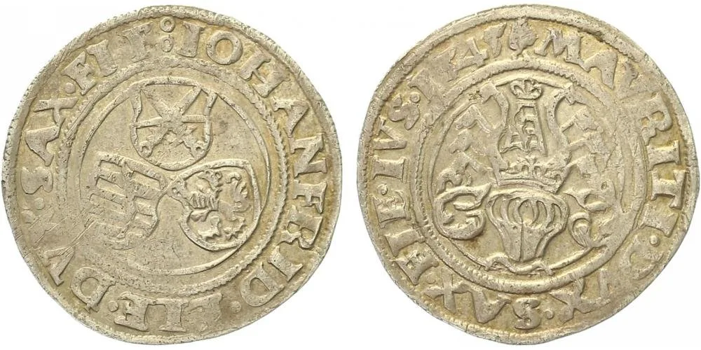 Sasko, Johann Friedrich a Moritz, 1541 - 1547 — 1