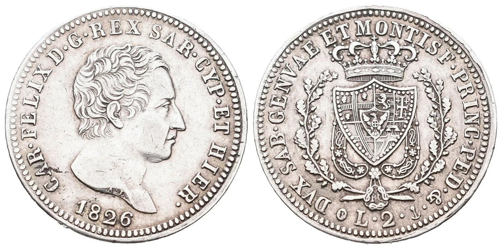 Itálie - Sardinie, Carlo Felice, 1821 - 1831 — 1
