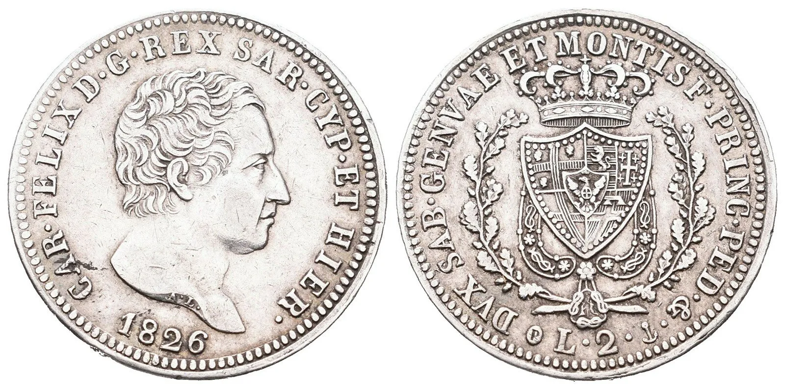 Itálie - Sardinie, Carlo Felice, 1821 - 1831 — 1