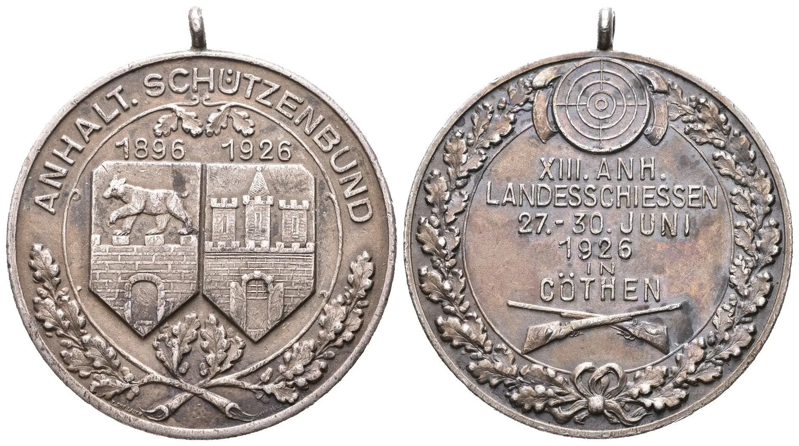 AR Medaile 1926 - XIII. Anhaltské zemské střelby v Köthen. — 1