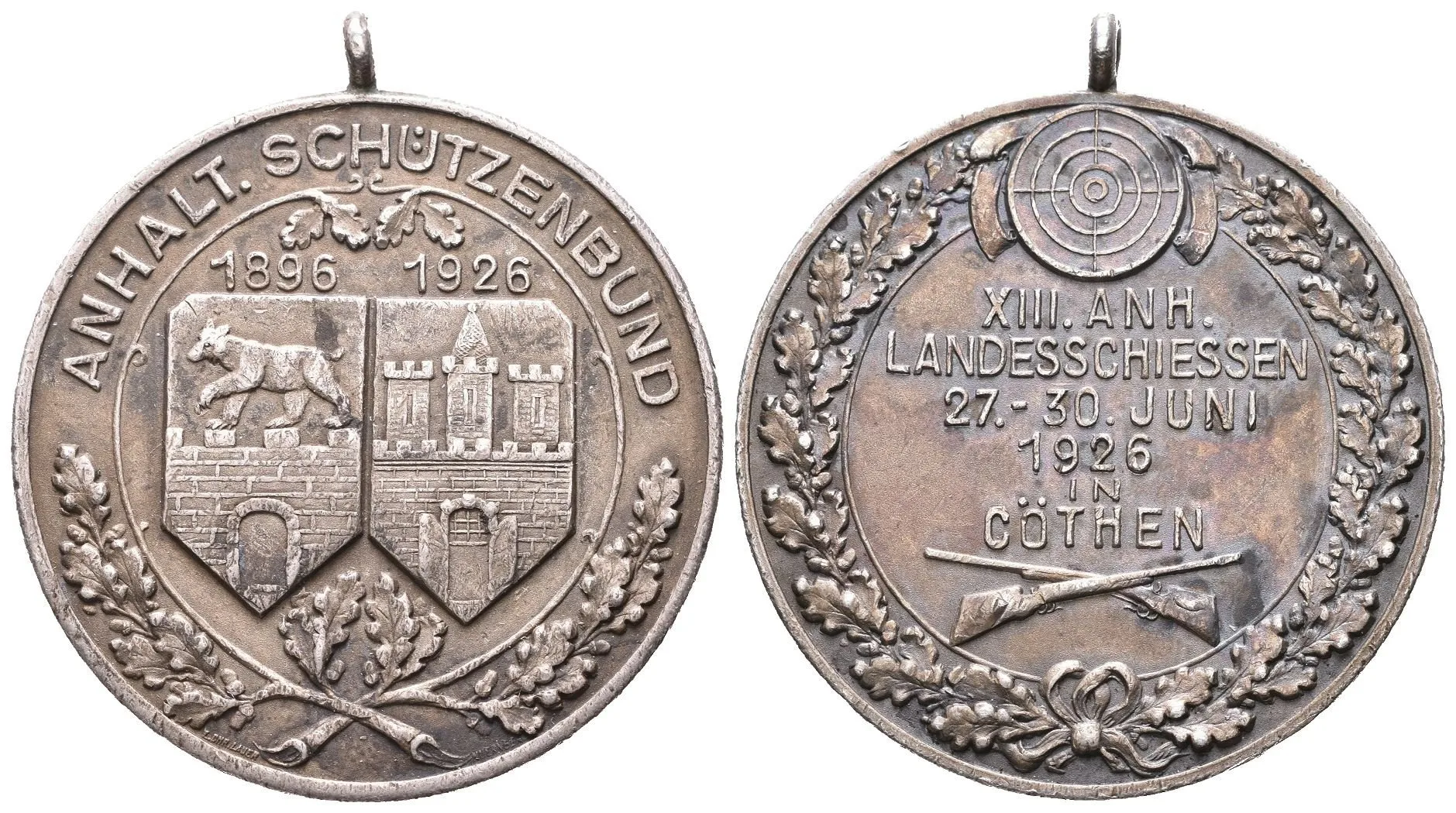 AR Medaile 1926 - XIII. Anhaltské zemské střelby v Köthen. — 1
