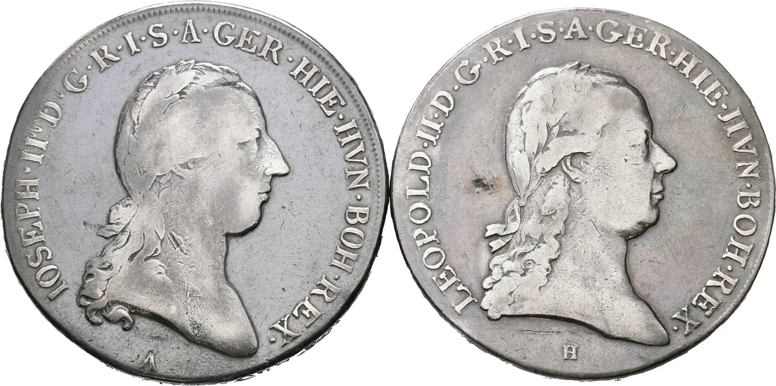 Tolar křížový 1792 H, Günzburg + Tolar křížový 1788 A, Vídeň, Dav.1284, — 1