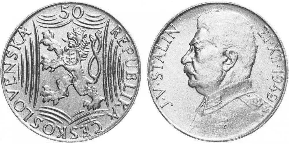 50 Koruna 1949 - Josef Vissarionovič Stalin