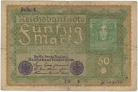 Německo, 50 Mark 1919, Reihe 4, Ro.62d