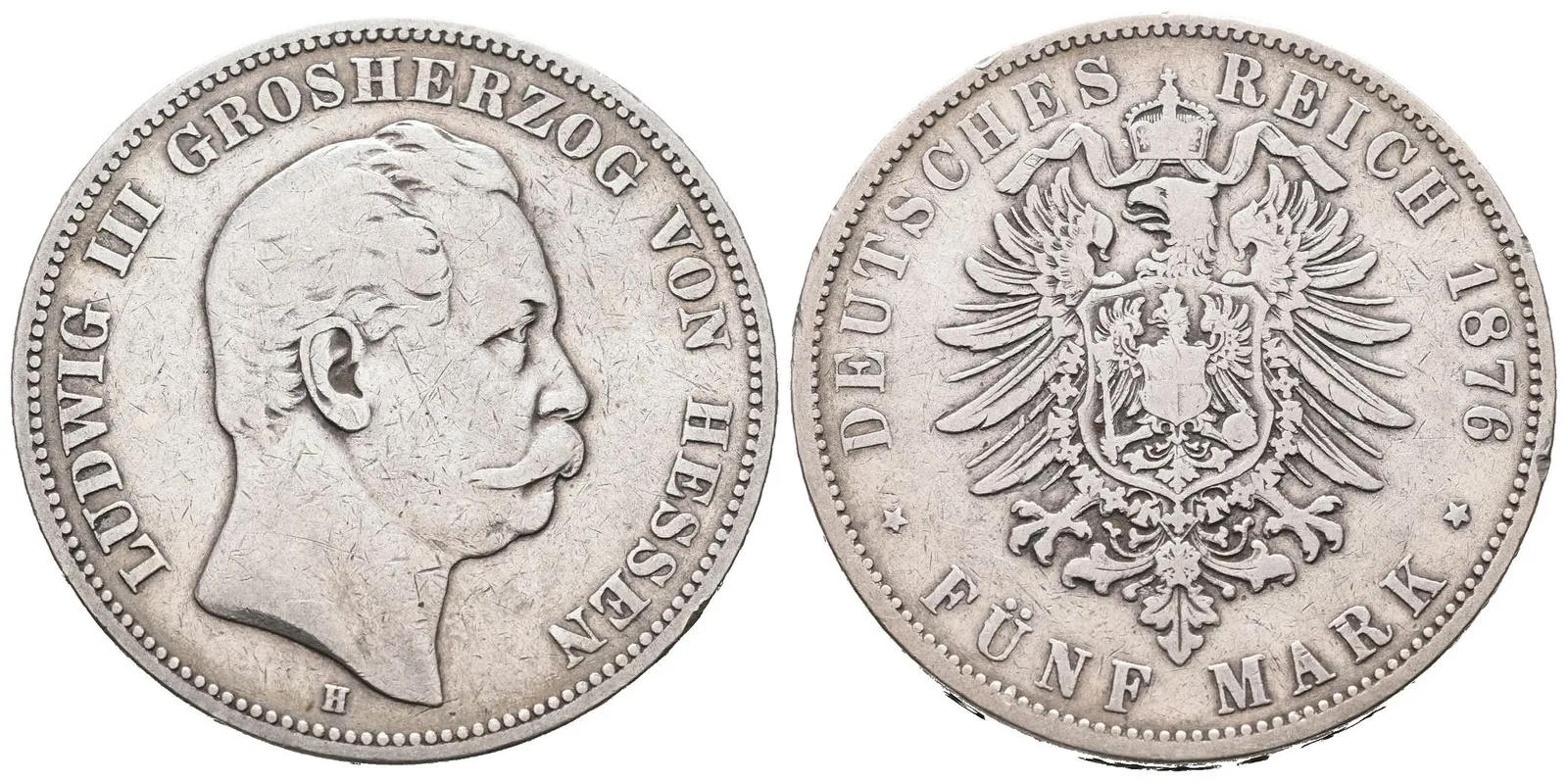 Hessen, 5 Marka 1876 H