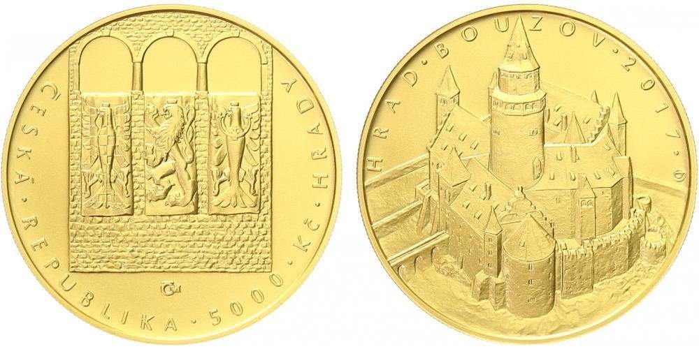 5000 Kč 2017 - Hrad Bouzov, PROOF