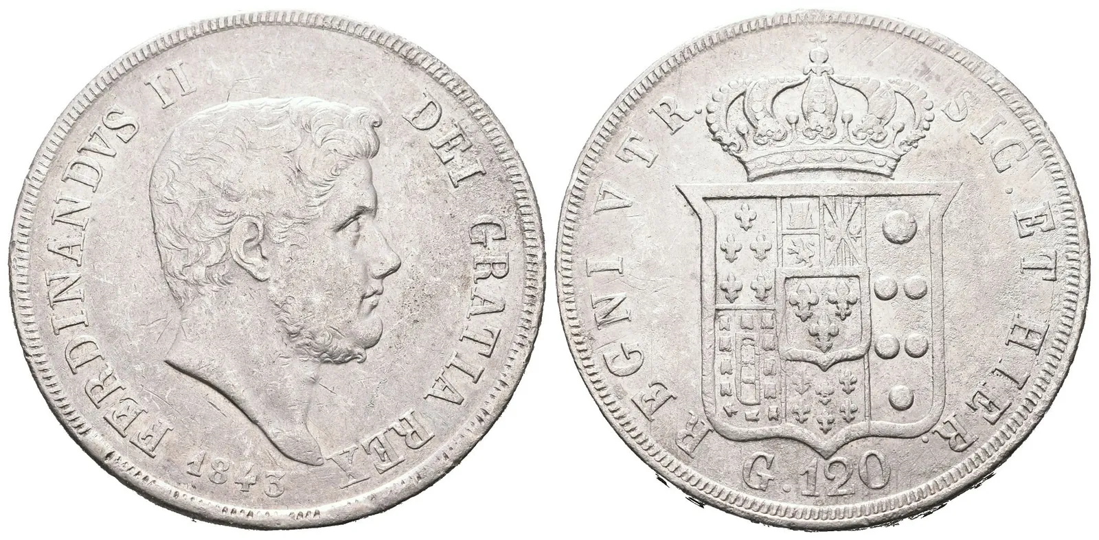 Itálie - Neapol a Sicílie, 120 Grana 1843