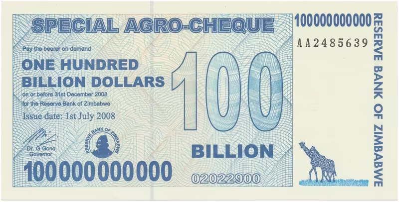 Zimbabwe, 100 Billion Dollars 2008, P.64