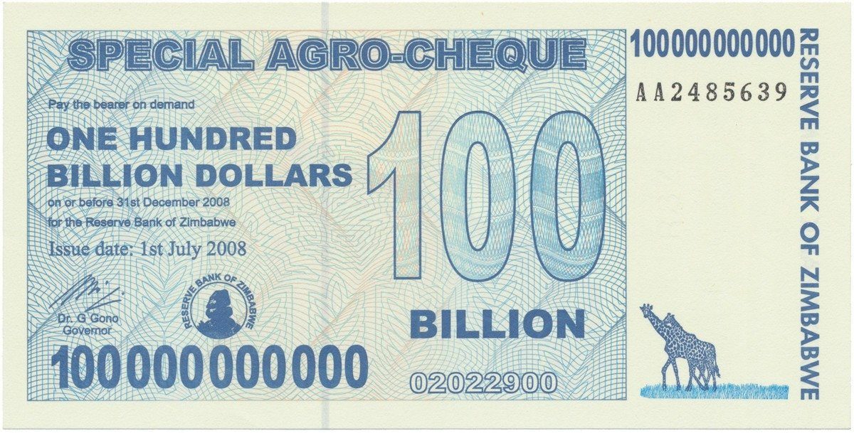 Zimbabwe, 100 Billion Dollars 2008, P.64
