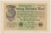 Německo, 20 Millionen Mark 1923, Ro.107a